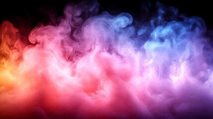 Abstract Colorful Smoke Swirls and Vapor