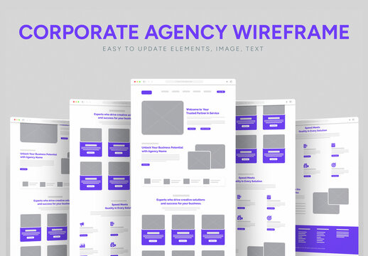 Corporate Agency Wireframe