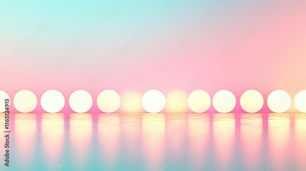 Poster Circles abstract background concept. A stunning gradient background with glowing spheres, ideal for creative projects.