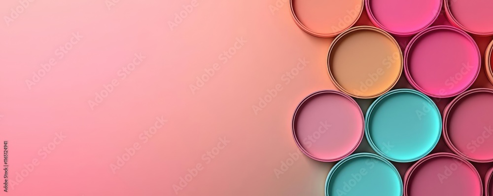 Aufkleber circles abstract background concept. colorful round shapes create a vibrant abstract background for 