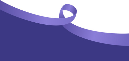 purple ribbon corner frame background