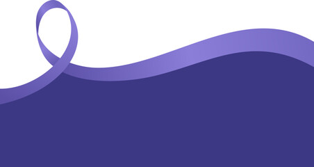 purple ribbon corner frame background