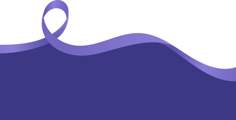 purple ribbon corner frame background