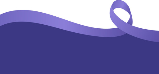 purple ribbon corner frame background