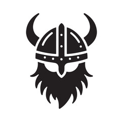 Viking Helmet silhouette vector illustration