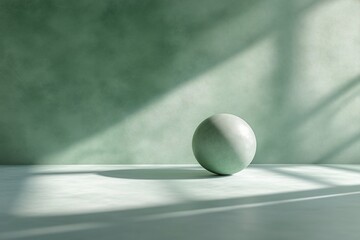 Single pale green egg on a light green surface with window light.