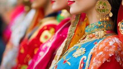 Vibrant wedding ceremonies from different religions, showcasing traditional attire and customs