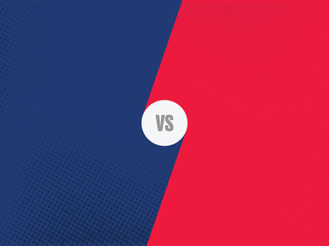 Flat design red comic style background. Pop art comic background lightning blast halftone dots. Pop comics book cartoon magazine cover. Two team comparison. before after. versus template