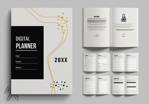 Minimalist Digital Planner Design Template