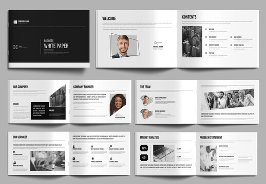 Professional Business White Paper Landscape Template