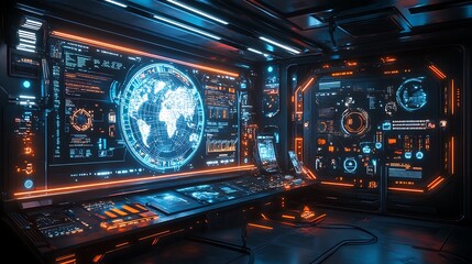 A futuristic holographic map display, showcasing real-time graphs and dynamic light streams, glowing nodes and vibrant neon accents, set in a cyber-inspired digital room, ultra-detailed and cinematic.