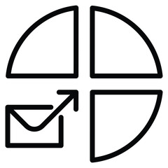 Contact Segmentation icon line vector illustration