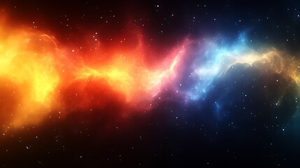 Obraz premium Cosmic Nebula Red And Blue Hues Intertwined