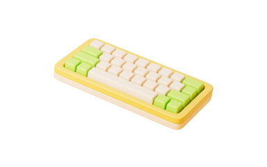 Cartoon style keyboard  ,3d rendering