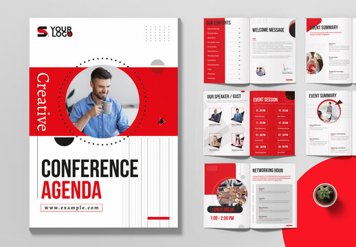 Creative Conference Agenda Template Layout