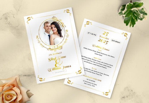 Wedding Invitation Card Layout