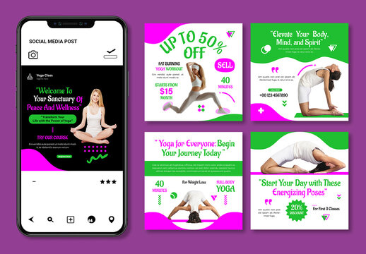 Yoga Classes Social Media Post