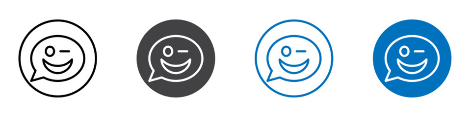 Bitmoji icon flat editable icon mark set.