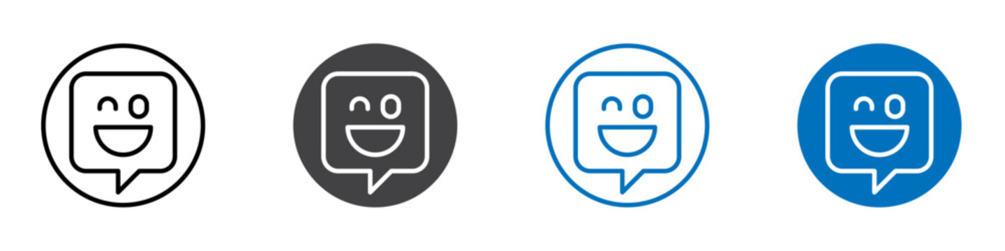 Bitmoji icon flat editable icon mark set.