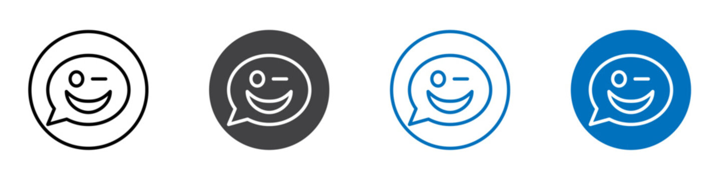 Bitmoji icon flat editable icon mark set.