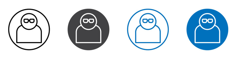 Bouncer icon flat editable icon mark set.