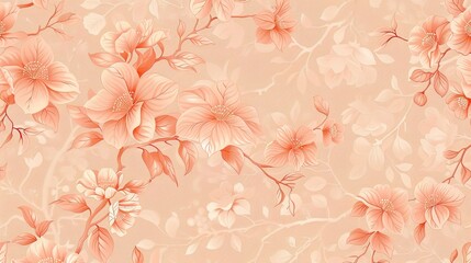 peach seamless pattern wallpaper