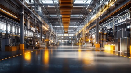 Bright Industrial Interior with Plants and Modern Design Elements