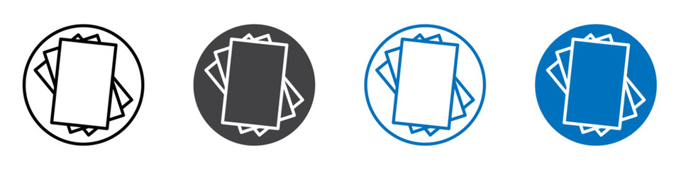 Cards icon flat editable icon mark set.