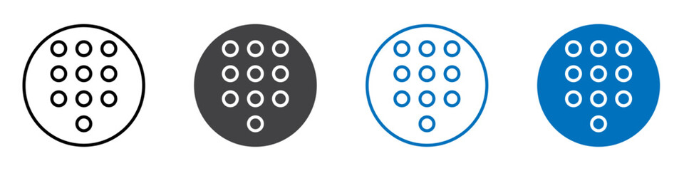 Dialpad icon flat editable icon mark set.