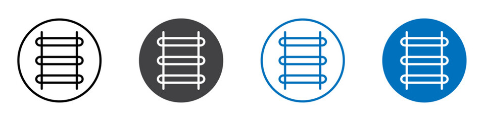 Fence icon flat editable icon mark set.