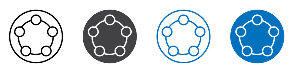 Geogebra icon flat editable icon mark set.
