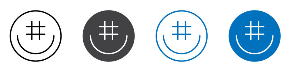 Groupme icon flat editable icon mark set.