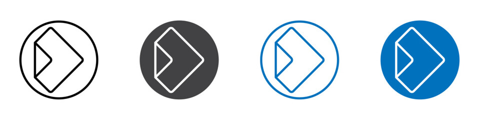 Paper fold icon flat editable icon mark set.