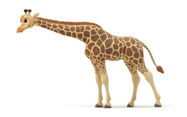 Cartoon giraffe illustration, isolated on white background.