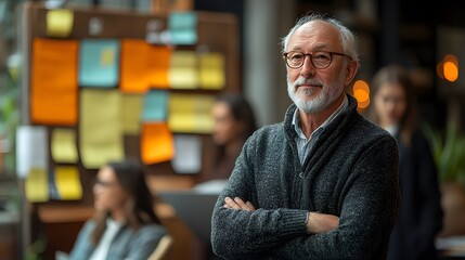 Obraz premium Business professionals in a modern office environment listening to an employee's analysis
