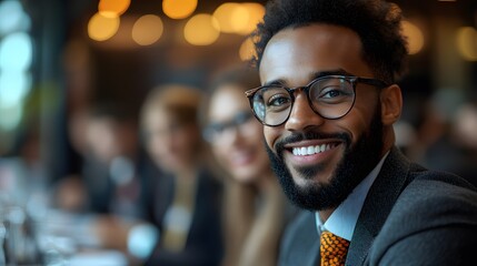 Fototapeta premium Business assistant documenting feedback and decisions during a high-level corporate meeting