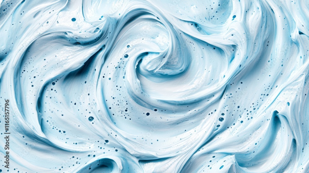 Aufkleber A light blue clean background with floating bubbles, creating a hygienic and fresh atmosphere, perfect for advertisements related to cleanliness.