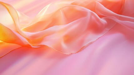 Obraz premium A soft, flowing fabric drapes elegantly, showcasing delicate colors and textures.