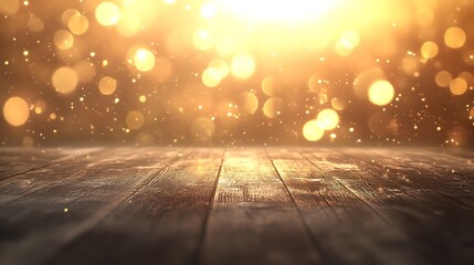 Radiant light burst wooden floor abstract art warm glow low angle inspiring beauty