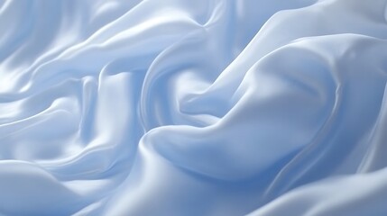 Obraz premium Soft Blue Silk Draped Luxuriously Smooth