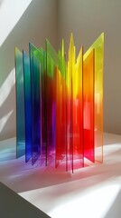 Obraz premium Rainbow Spectrum Architectural Abstract Art