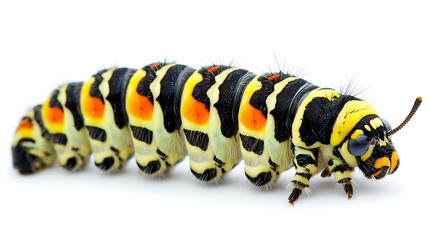 Naklejka premium Swallowtail caterpillar isolated on white background