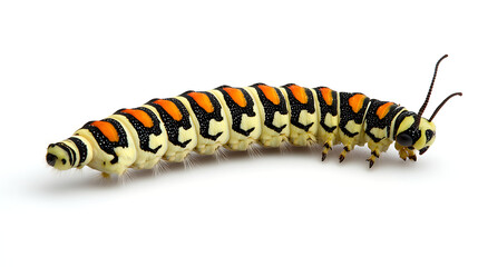 Fototapeta premium Swallowtail caterpillar isolated on white background