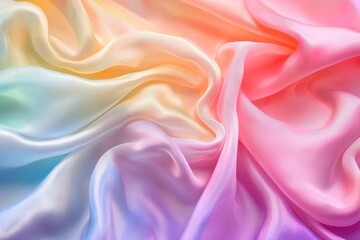 Obraz premium Rainbow Silk Fabric Background, Smooth Elegant Texture