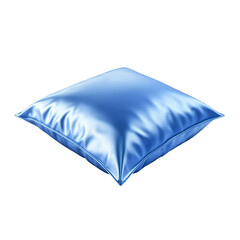 a blue pillow on a transparent background