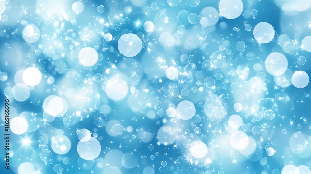 Aufkleber Light blue background with soft floating bubbles, creating a clean, fresh atmosphere that emphasizes hygiene and purity for health-related concepts.
