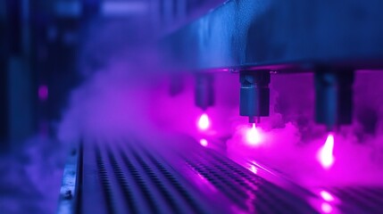 Industrial Welding Machine in Action at Manufacturing Facility