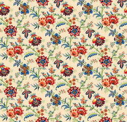 seamless pattern with flowers multi design