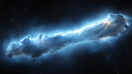Obraz premium Celestial Nebula A Glowing Cloud In Space