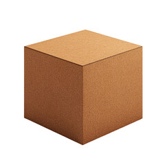 a brown box on a transparent background
